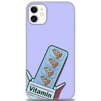 iPhone 11 Kılıf HD Baskılı Kılıf - Vitamin + Tam Ekran Koruyucu