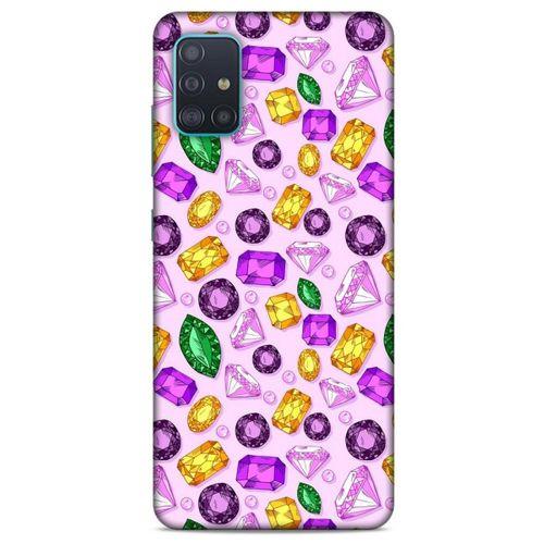 Samsung Galaxy A51 Kılıf Baskılı Özel Seri Taşlı (50) Shockproof Kılıf