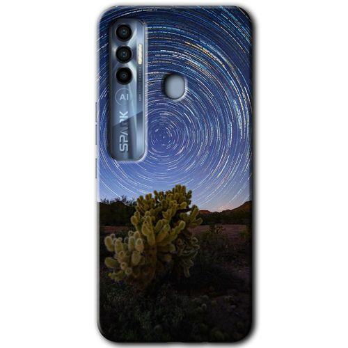 Tecno Spark 7 Pro HD Baskılı Kılıf + 9D Tam Ekran Koruyucu - Eclipse Sky
