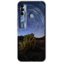 Tecno Spark 7 Pro HD Baskılı Kılıf + 9D Tam Ekran Koruyucu - Eclipse Sky