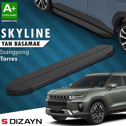 S-Dizayn Ssangyong Torres Skyline Siyah Yan Basamak 183 Cm 2023 Üzeri A+ Kalite