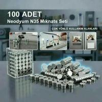 100 Lü 8x3mm Yuvarlak Neodyum Mıknatıs