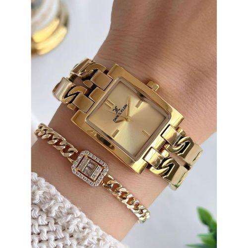 Daniel Klein Çelik Kordon 30 Metre Suya Dayanıklı Özel Tasarım Kadın Kol Saat+Bileklik VS.BLKT.0725