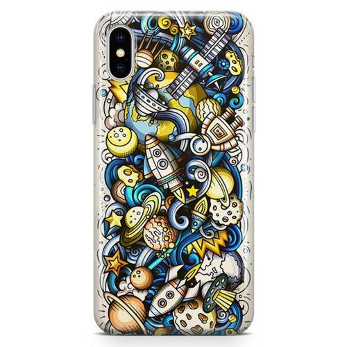 Apple iPhone XS Kılıf Uzay Yolu Arka Kapak Koruma Desenli Full Koruyucu