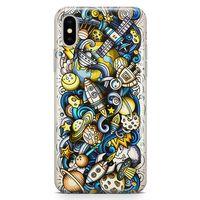 Apple iPhone XS Kılıf Uzay Yolu Arka Kapak Koruma Desenli Full Koruyucu