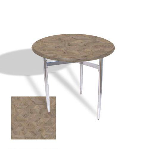 Dockers Venedik Masa Yuvarlak Çap 70 kromnikel (Werzalit, Wermodin veya Allzalit Tabla) - Edgy Wood