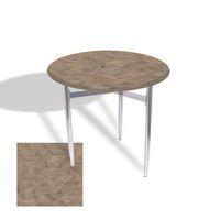 Dockers Venedik Masa Yuvarlak Çap 70 kromnikel (Werzalit, Wermodin veya Allzalit Tabla) - Edgy Wood