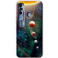 Tecno Spark 7 Pro Kılıf HD Desen Baskılı Arka Kapak - Cosmos