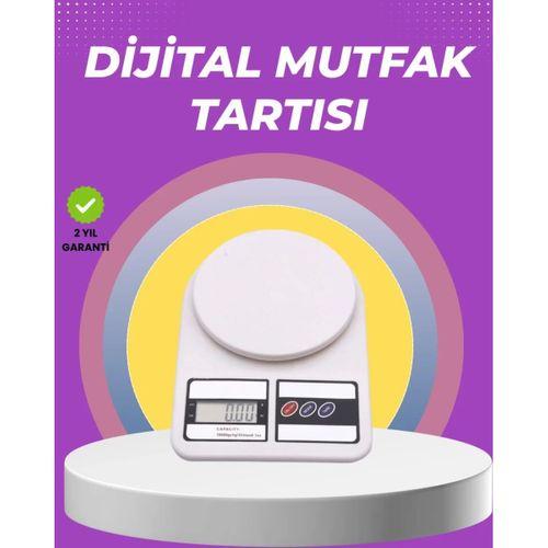 Beyaz Plastik Dijital Mutfak Tartısı – 24x16.8x1.5cm