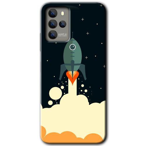 Omix X700 Kılıf HD Desen Baskılı Arka Kapak - Space Smoke