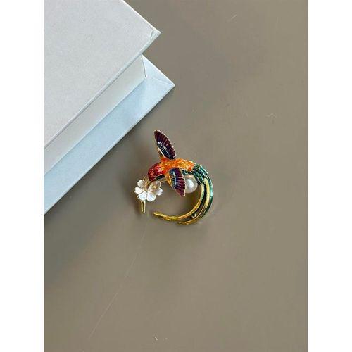 Cennet Kuşu Broş - Turuncu