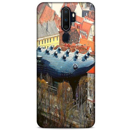 Oppo A5 2020 Kılıf Dünya Mimarisi (32) Soft Silikon Kılıf Kunsthaus Müzesi Avusturya
