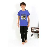 Erkek Çocuk Kısa Kol Penye Pijama Takım Saks
