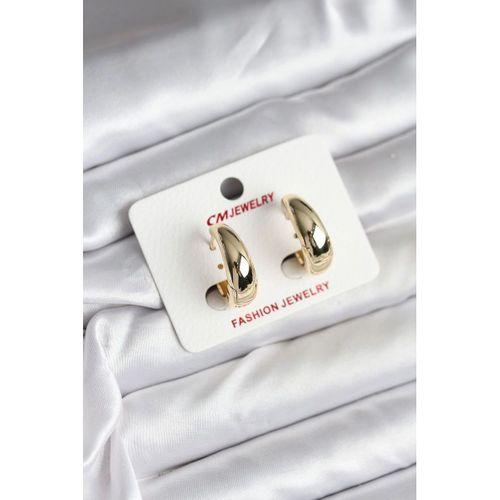 14K Gold Renk Kaplama Halka CM Kadın Küpe