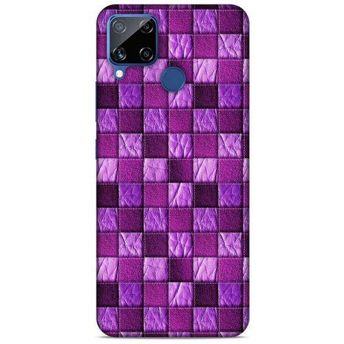 Oppo Realme C15 Kılıf Patchwork (5) Koruma Kabı Fuşya