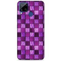 Oppo Realme C15 Kılıf Patchwork (5) Koruma Kabı Fuşya