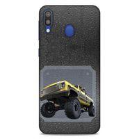 Lopard Samsung Galaxy M20 Uyumlu Kılıf PickUpX (22) Tam Koruma Kılıfı Sarı Siyah