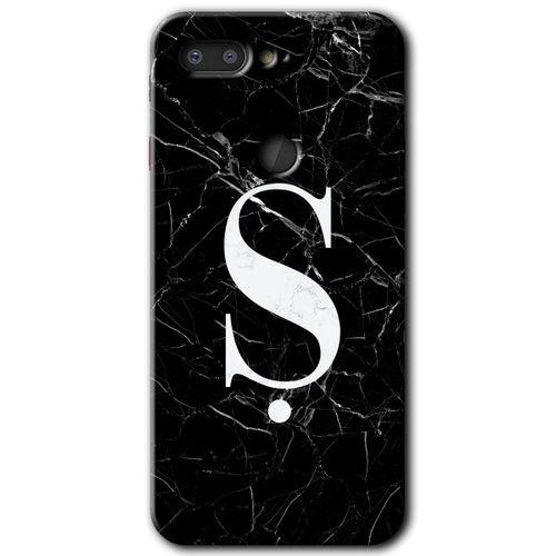 General Mobile GM 9 Pro HD Baskılı Kılıf + 9D Tam Ekran Koruyucu - Siyah Mermer Desenli Ş Harfi