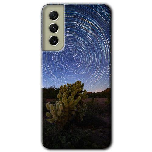 Samsung Galaxy S21 FE Kılıf Baskılı Kapak - Eclipse Sky + 5D Tam Kaplayan Cam