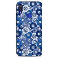 Xiaomi Redmi Note 7 Uyumlu Kılıf Mavi Delisi (37) Silicone Cover Daireler
