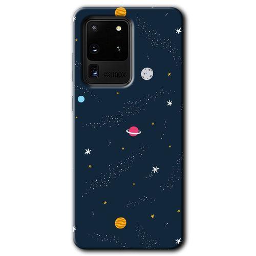 Potkal Hediye Fabrikası Samsung Galaxy S20 Ultra Kılıf HD Desen Baskılı Arka Kapak - Çizim Gezegen