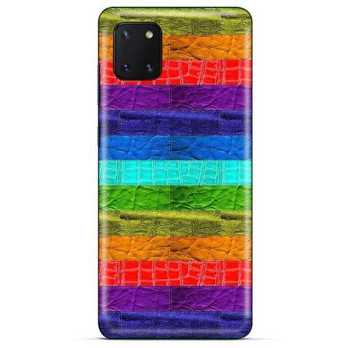 Huawei Y5P Kılıf Patchwork (38) Neo Hybrid Kılıf Yeşil Kırmızı Mor