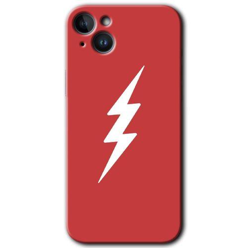 iPhone 14 Plus HD Baskılı Kılıf + 9D Tam Ekran Koruyucu - Flash Logo