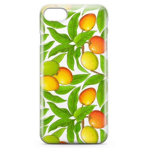Apple iPhone 7 Kılıf Mango Çiçekleri Arka Kapak Koruma Desenli Full Koruyucu