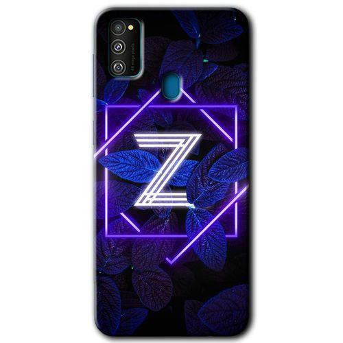 Samsung Galaxy M30s Kılıf Baskılı Kapak - Dark Neon Yaprak Z Harfi +Tam Ekran Koruyucu