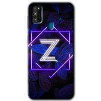 Samsung Galaxy M30s Kılıf Baskılı Kapak - Dark Neon Yaprak Z Harfi +Tam Ekran Koruyucu