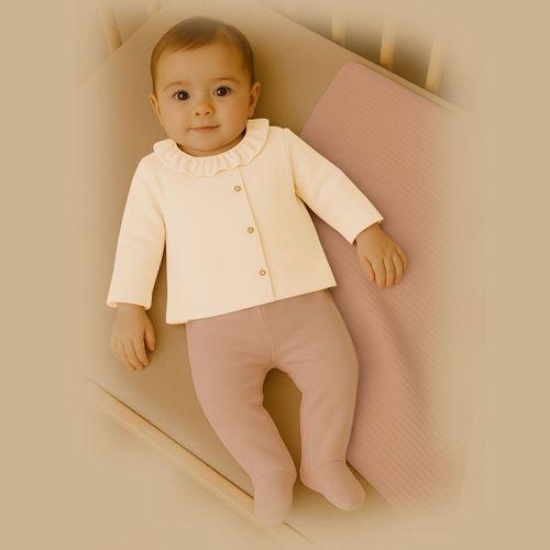 Bistyle Yenidoğan Zıbın Battaniye Prıncess 13113 Ekru Gül Kurusu