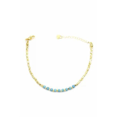 Küp Boncuk Bileklik - Altın