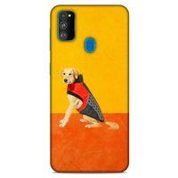 Samsung Galaxy M30s Kılıf Köpek Kıyafetleri (46) Core Armor Kılıf Golden Retriever Mont