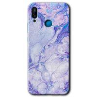 Huawei P20 Lite Kılıf HD Desen Baskılı Arka Kapak - Spots Lilac