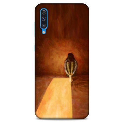 Samsung Galaxy A30s Kılıf Depresyon (47) Crystal Flex Kılıf Siyah Kırmızı