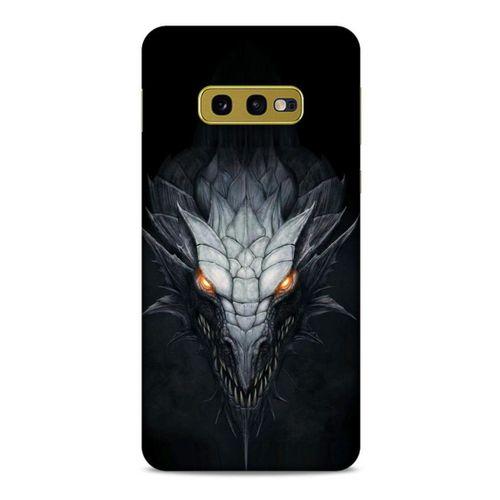 Samsung Galaxy S10e Kılıf Dragons (13) Silikon Kap Gri Ejderha