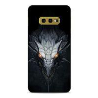 Samsung Galaxy S10e Kılıf Dragons (13) Silikon Kap Gri Ejderha