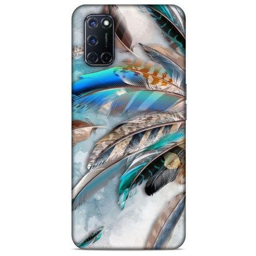 Oppo A52 Kılıf Desenli Özel Seri Tüyler (30) Silicone Case