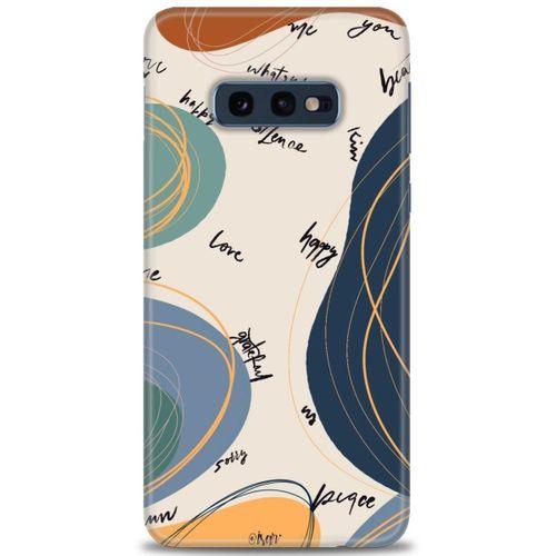 Samsung Galaxy S10E Kılıf HD Baskılı Kılıf - Happy + Tam Ekran Koruyucu