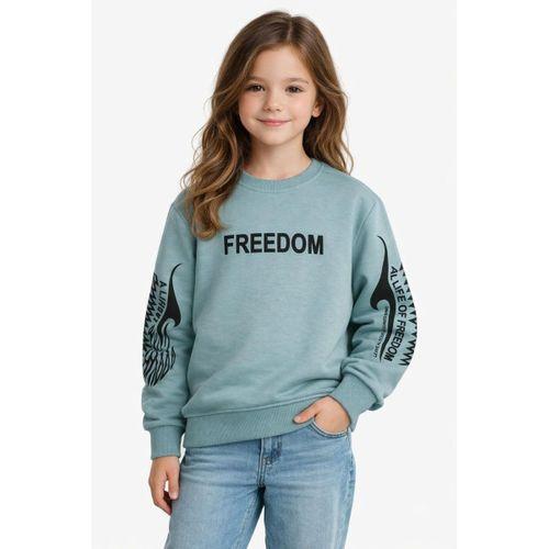Kız Çocuk Kol Baskılı Sweatshirt BGL-ST05272