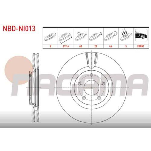 Ni̇ssan Qashqai Ön Fren Di̇sk 319X28X44 2009-2014
