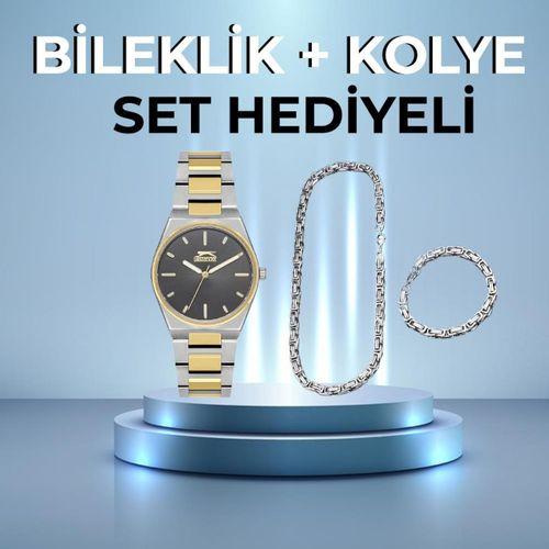 Slazenger SL.09.2116.3.06  Çelik Altın/Metalik Gri 33 mm Kadın Kol Saati