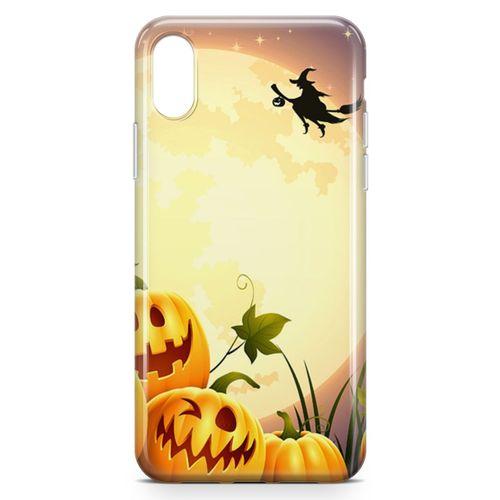 Apple iPhone X Kılıf Cadı Balkabakları Arka Kapak Koruma Desenli Full Koruyucu