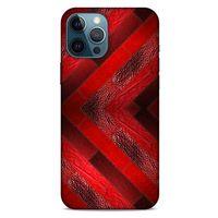 Apple iPhone 12 Pro Max Kılıf Patchwork (28) Arka Kapak Kırmızı Siyah