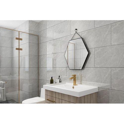Kendinden Yapışkanlı 1 Adet 30x60cm Gri Mermer Desenli Esnek Banyo Wc Duvar Paneli Kağıdı Tx-058