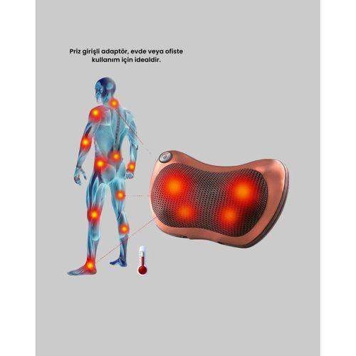 Isıtma Özellikli Derin Yoğurma Masaj Yastığı Priz & Çakmak Girişli