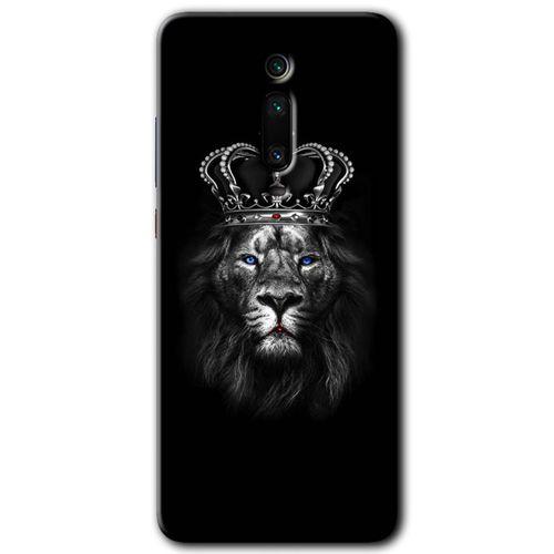 MRCİLETİSİM Xiaomi Mi 9T Kılıf Kapak - King Lion +Hayalet Ekran Yandan Gözükmez