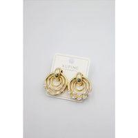 Taşlı Halkalı Küpe - Altın