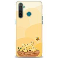 Realme 5 Pro Kılıf HD Baskılı Kılıf - Winnie ve Kelebek + Tam Ekran Koruyucu