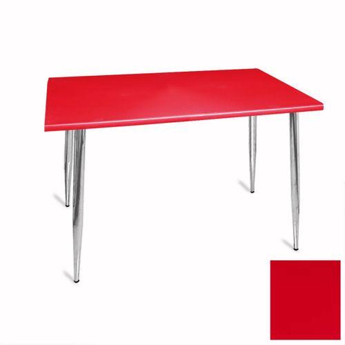 Dockers Manolya Mutfak Masası 80x120 Kromnikel (Werzalit, Wermodin ve Allzalit Tabla) - Kırmızı